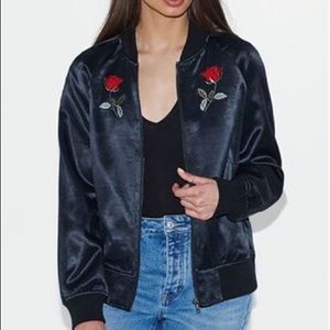 Kendall & Kylie Lost In Love Satin Bomber Jacket